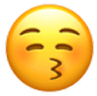 Kissing emoji style